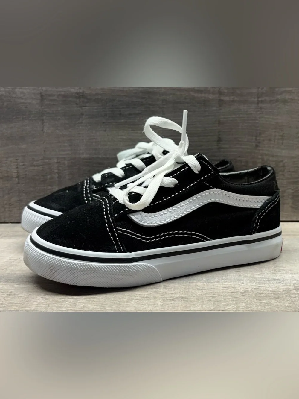 Vans Kids Black and White Old Skool Sneakers - Picture 1 of 7